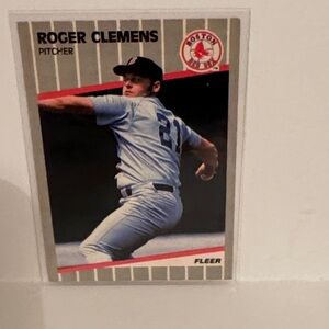 Fleer Boston Red Sox Baseball Card - Light Blue Uniform